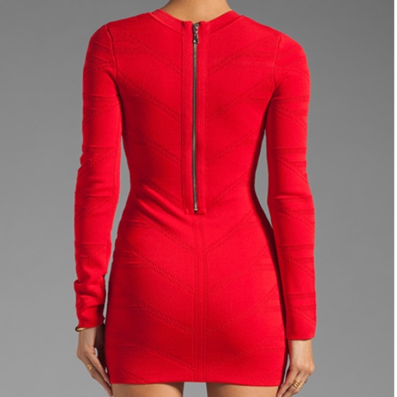 Red Bodycon Holiday Dress, Torn by Ronny Kobo - Picture 2 of 7